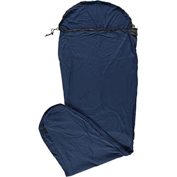 Meru Mumienschlafsack Microfleece MummyLiner blau